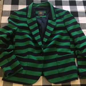 Navy and Kelly green striped blazer